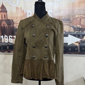 Free people olive military jacket